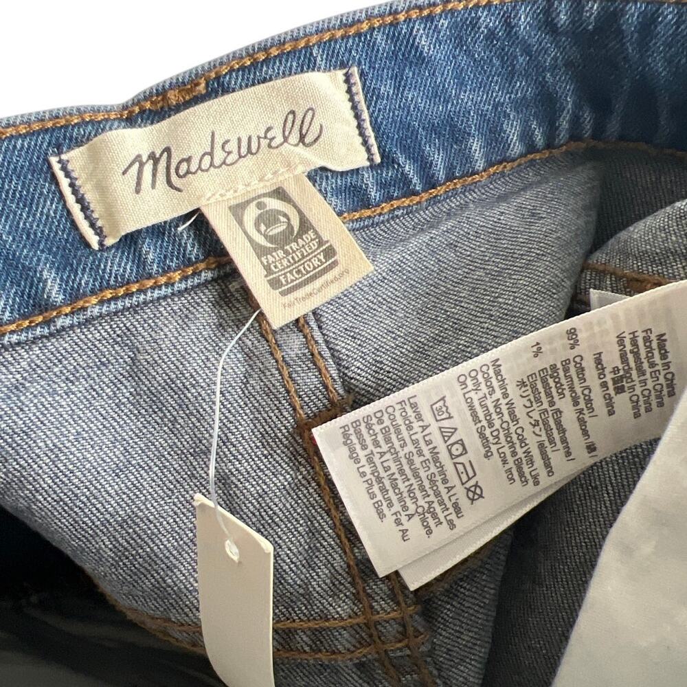 Madewell High-Rise Long Denim Shorts NWT Size 24 Button Fly - Picture 7 of 8